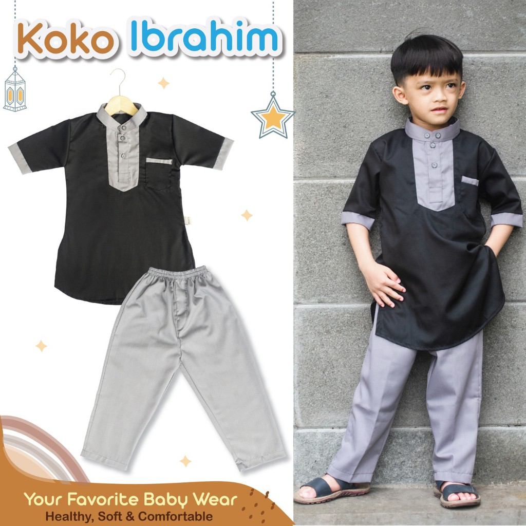 KOKO IBRAHIM TURKI ANAK STELAN KOKO TURKI STELAN MUSLIM BAJU MUSLIM ANAK BAJU KOKO BAJU KOKO KURTA KOKO ANAK