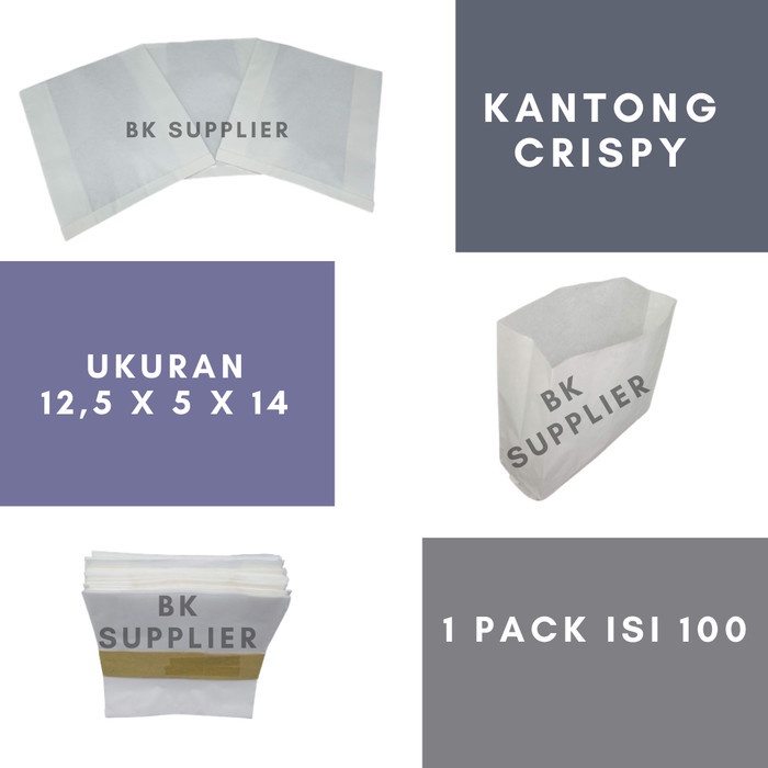 

BISA COD Kantong Crispy Polos / Paperbag Polos isi 100pcs TERMURAH