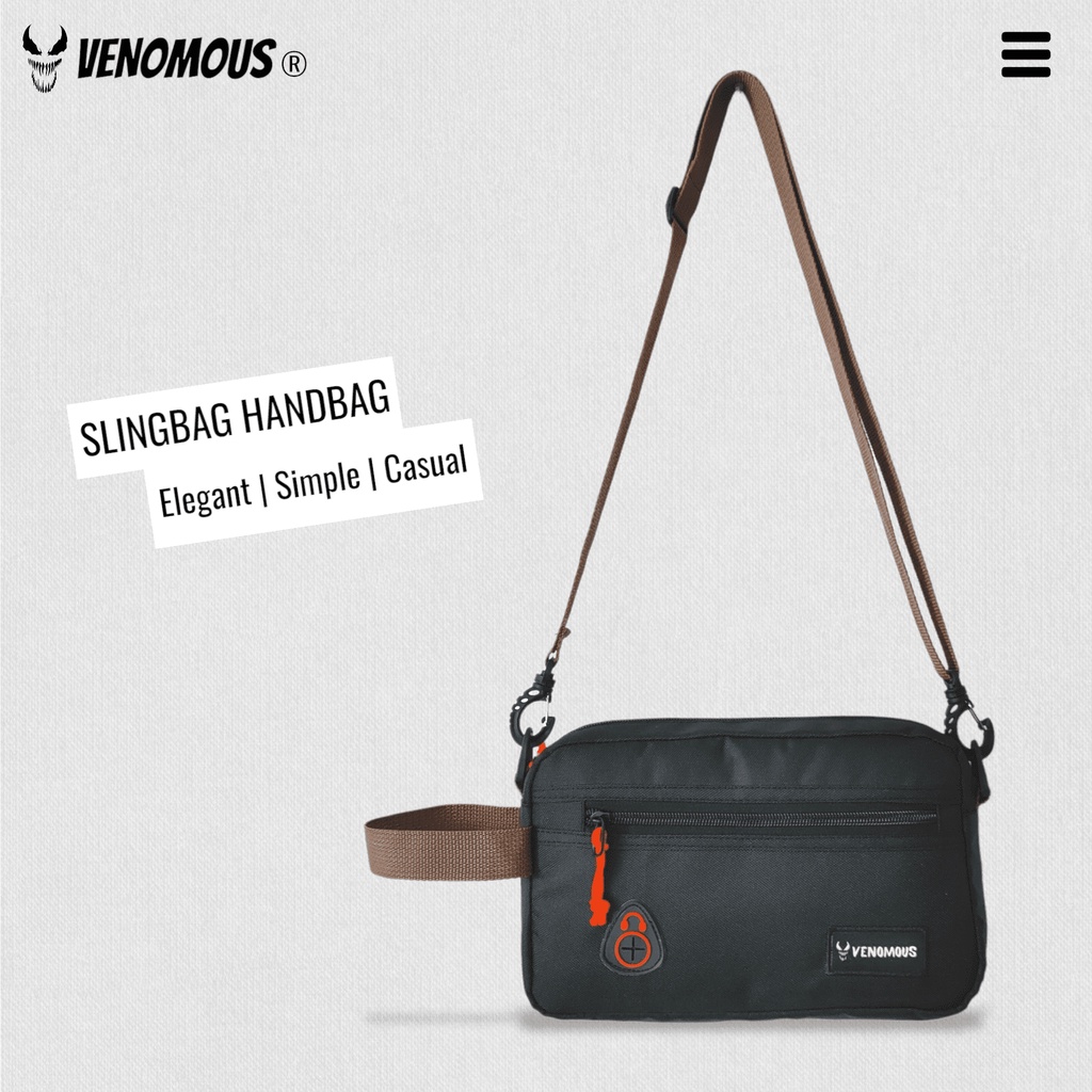 Sling Bag Walker - Venomous - Hitam - Tas Selempang Murah Keren