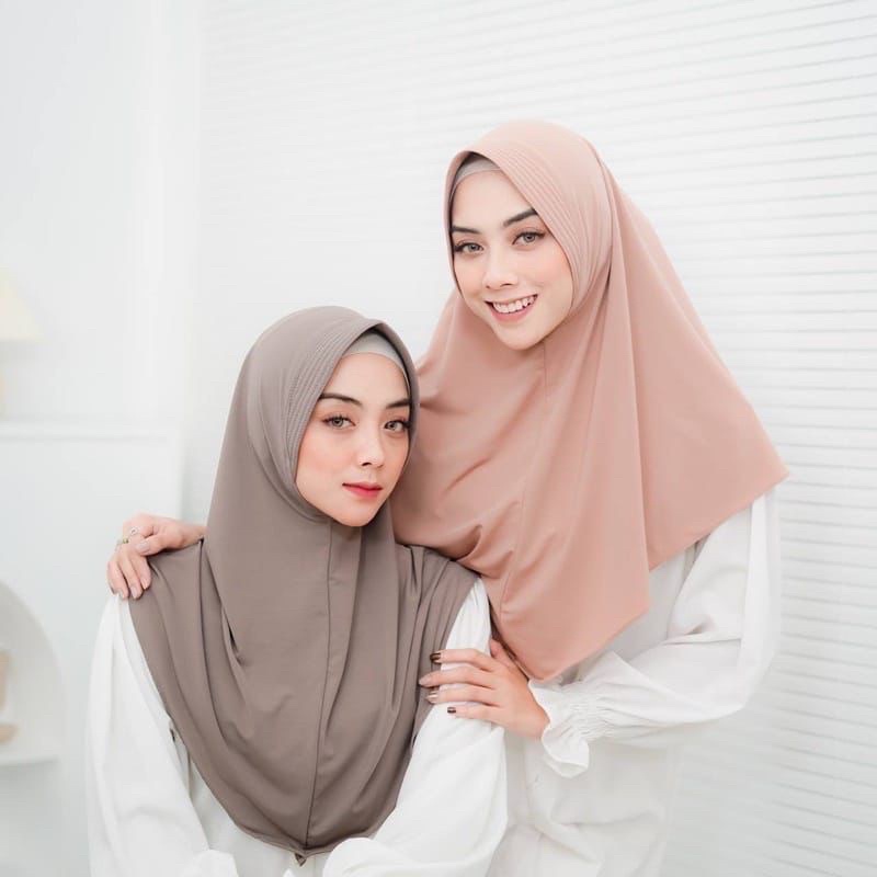 BERGO HAMIDAH MENUTUP DADA / HIJAB INSTANT SPORT HAMIDAH / JERSEY MENUTUPI DADA PANJANG