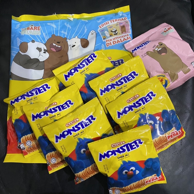 Mamee Monster Mie Snack Pedas x We Bare Bears Edition