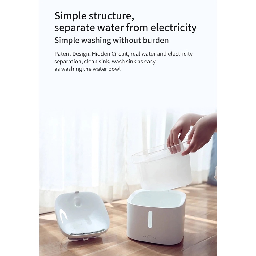 XIAOMI MIJIA Smart Automatic Pet Water Dispenser 2L - XWWF01MG - Dispenser Air Otomatis 2 Liter untuk Anjing dan Kucing