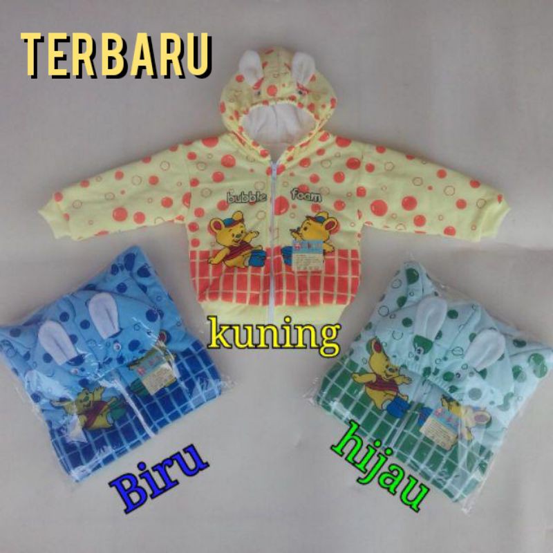 jaket bayi tebal motif buble