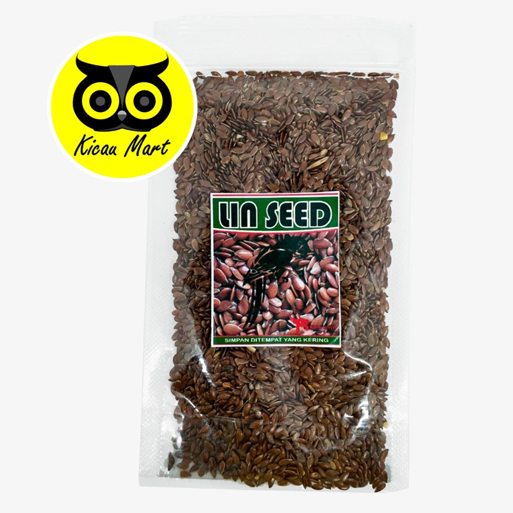 BIJI LINSEED PILIHAN FLAXSEED NATURAL BROWN LIN SEED PAKAN BURUNG KENARI FINCH LOVEBIRD LINSRF