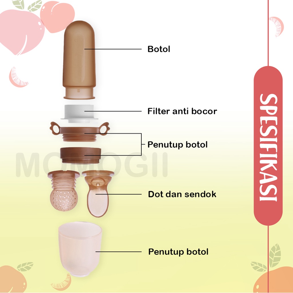Botol Sendok Makan Bayi 3 Dot MOMOGII-3