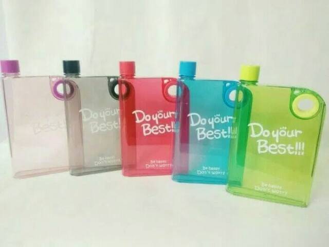 New Memo Bottle DO YOUR BEST doff/botol minum plastik/botol slim