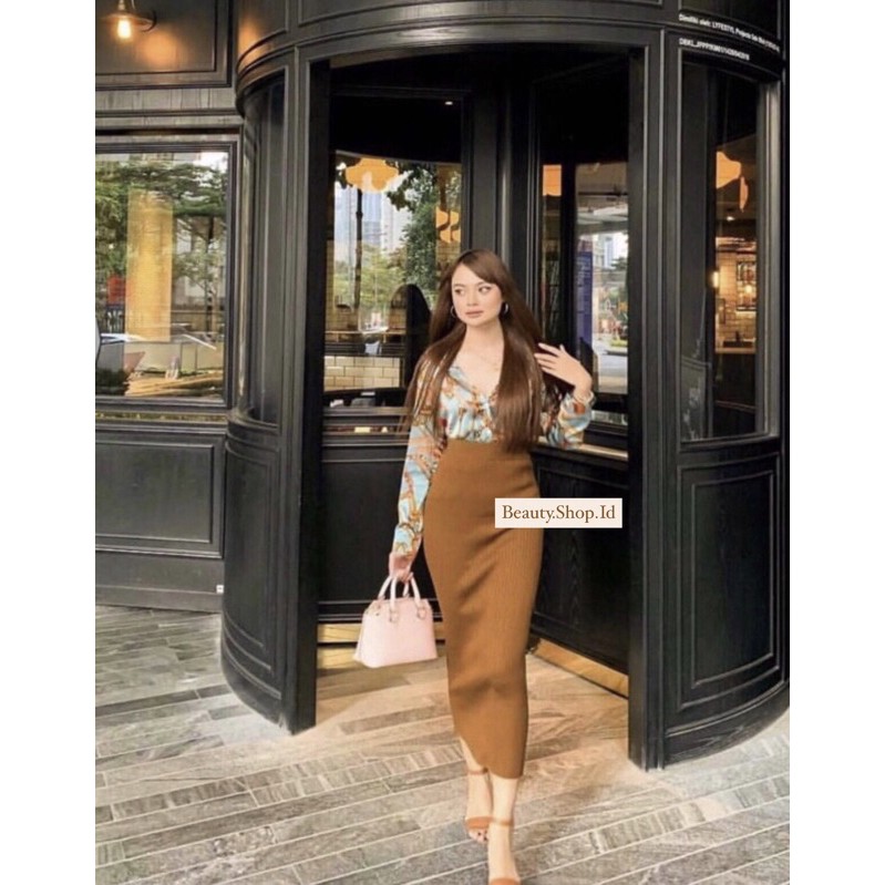 [BISA COD] ROK SPAN KNITTED - ROK SPAN RAJUT PANJANG PREMIUM - SKIRT KNIT MALAYSIA B123