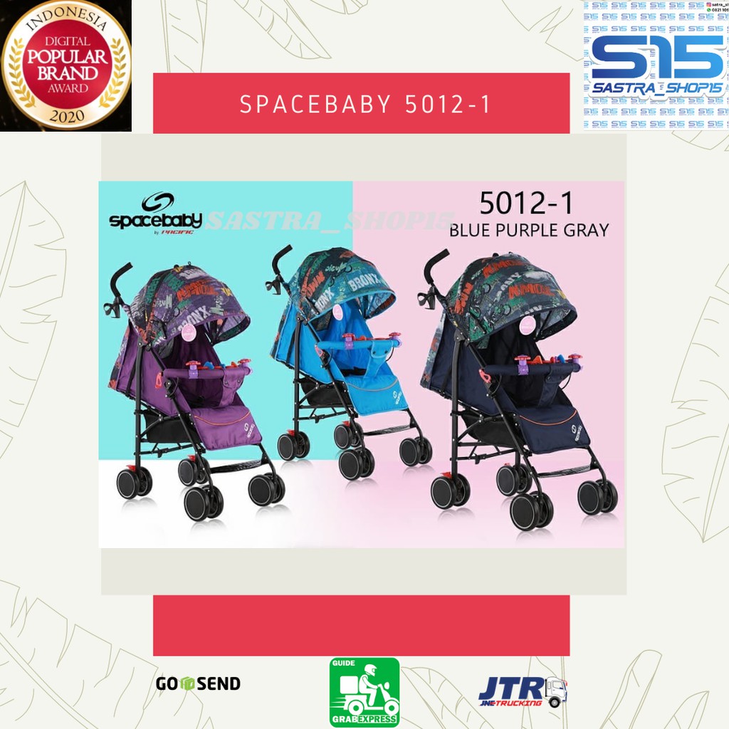 Baby Stroller Setroller Stroler Kererta Dorongan Anak Bayi Baby Traveling Lipat Spacebaby Sb 5012-1