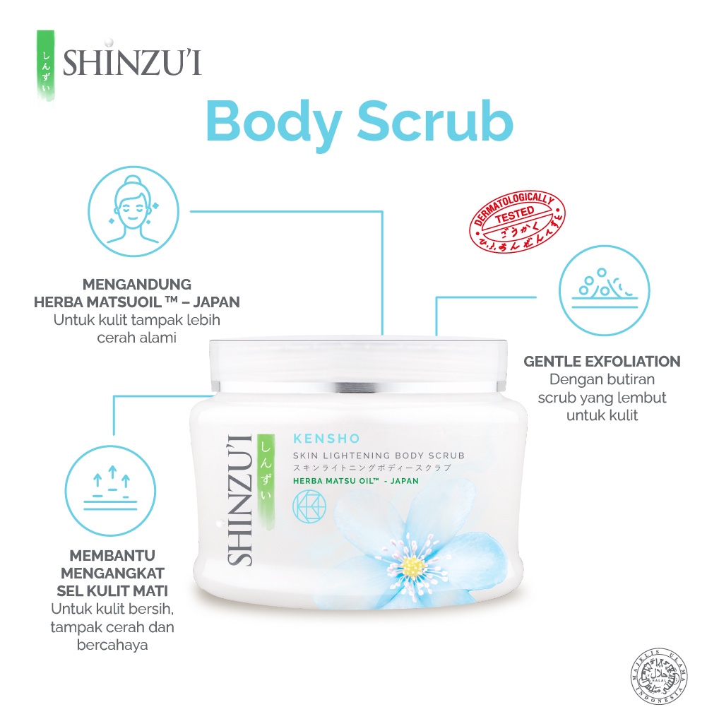 ⭐️ Beauty Expert ⭐️ Shinzui Body Scrub Skin Lightening 110g 200g Body Scrub Shinzui Scrub Matsu Sakura Kensho Kirei Myori Hana