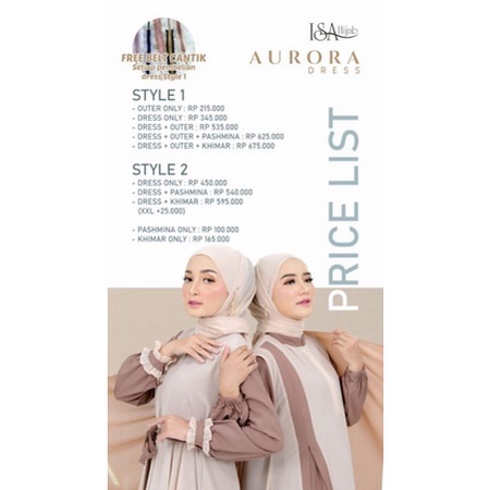 ISAhijab Aurora Dress Gamis Mewah Ori By ISAhijab Aurora