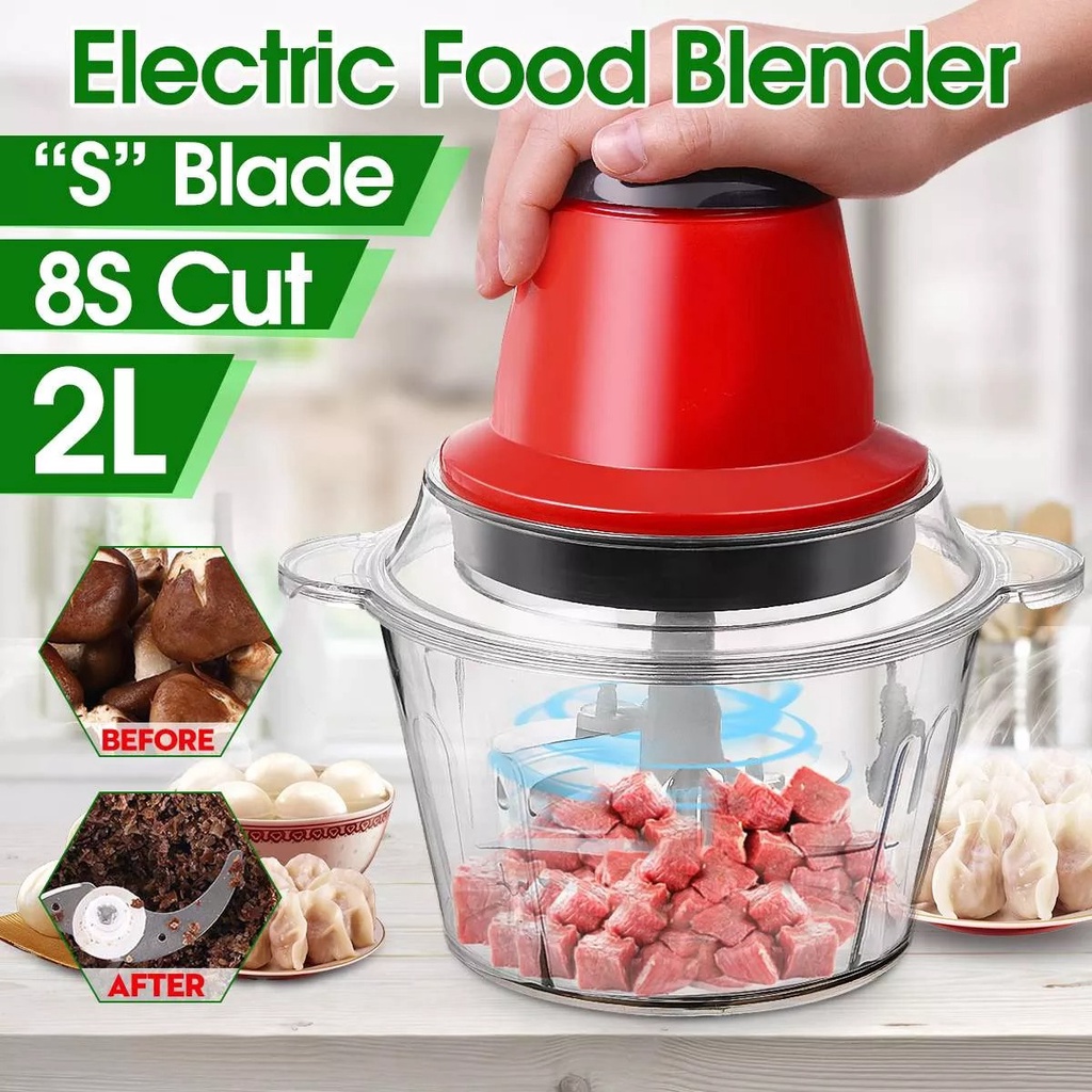 MEAT BLENDER ELEKTRIK STAINLESS / BLENDER KAPSUL SERBAGUNA 2LITER JUMBO, BLENDER 4 MATA PISAU PENGGI
