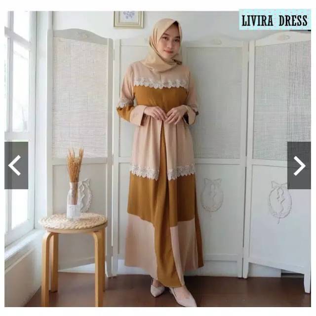 Livira dress pakaian wanita baju gamis fashion muslim