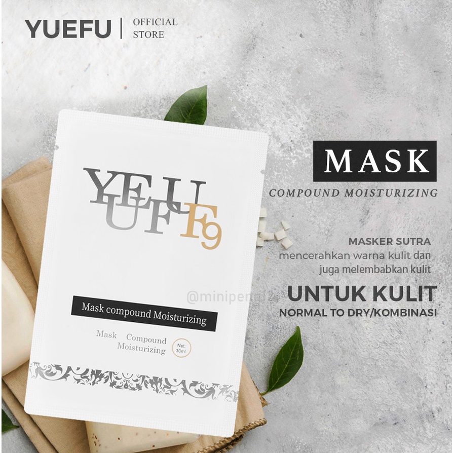 100% ORI YUEFU F9 Mask Compound Moisturizing masker wajah premium