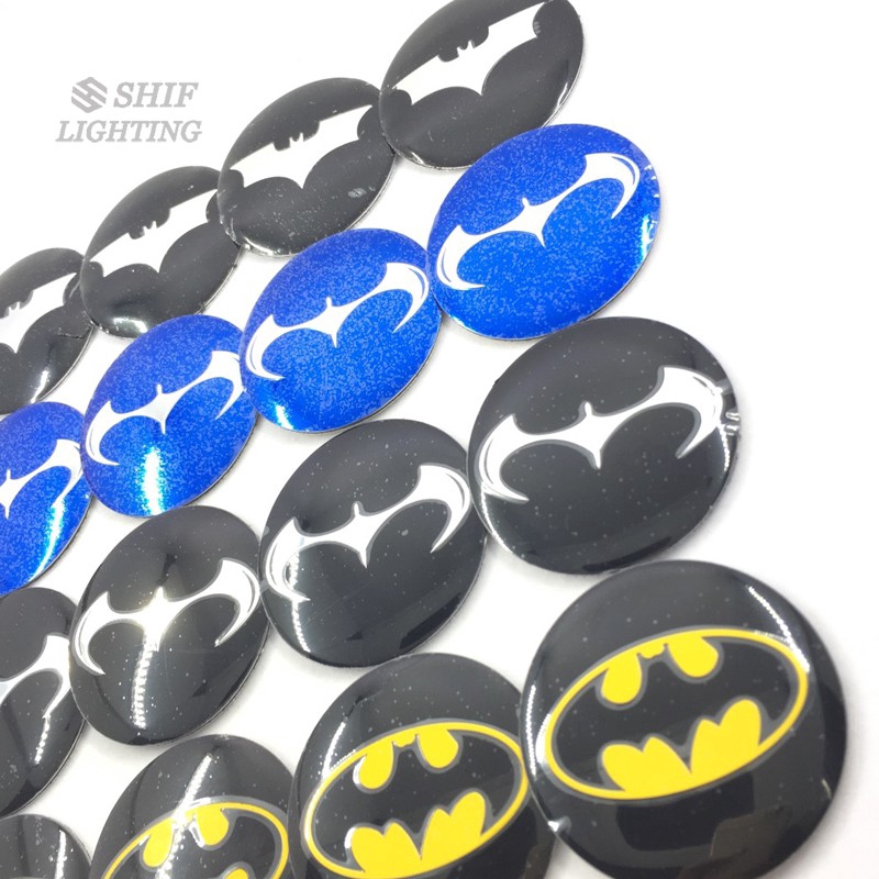 Stiker Emblem Logo Batman Dark Knight 4x56mm Untuk Velg Hub Mobil