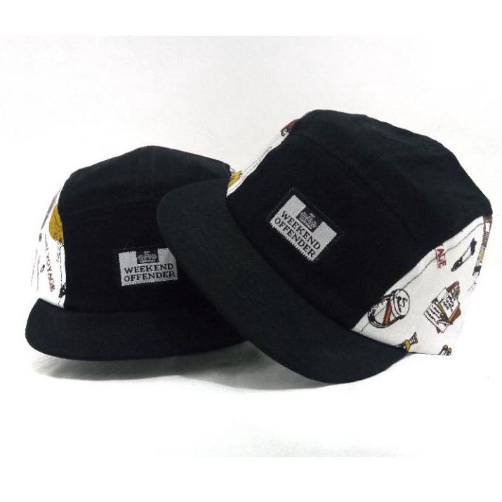 topi 5 panel visor pendek-topi distro premium