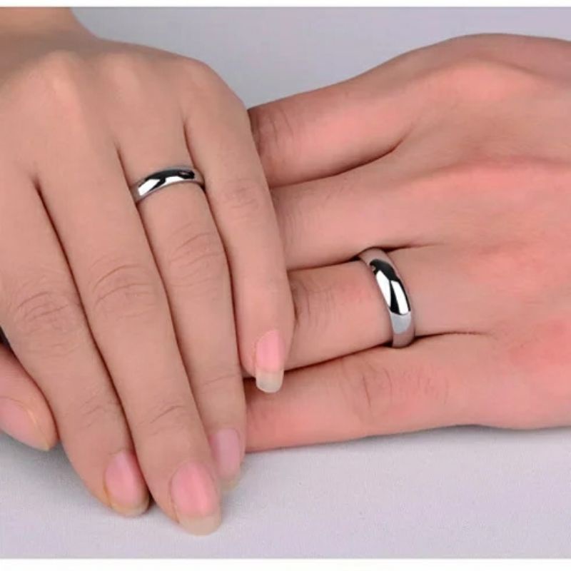 Cincin titanium silver keren dan simple