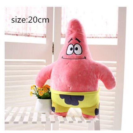 Mainan Boneka Spongebob Patrick Bahan Plush Ukuran 20cm Untuk Hadiah Ulang Tahun Anak