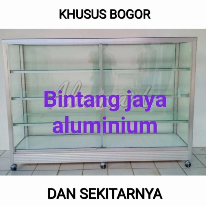 Etalase Kaca 1,5 Meter Serba Guna