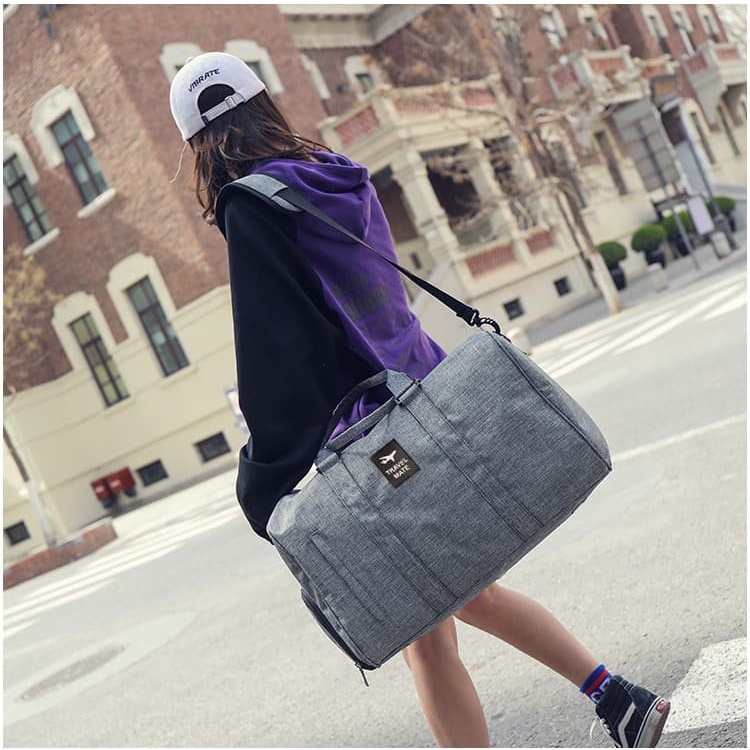 Tas koper kerja pakaian pouch luggage mudik pulang kampung berpergian pegangan tenteng selempang sle