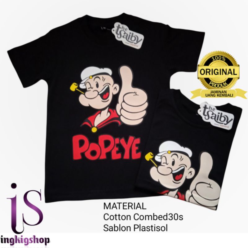 KFS Baju Kaos POPEYE Anak LAKI LAKI PEREMPUAN Keren