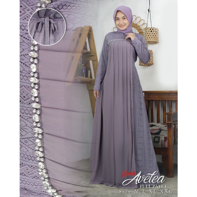 Gamis Avelea NK / Kebaya Gamis Pesta Modern / Kebaya Kondangan / Dress Brokat