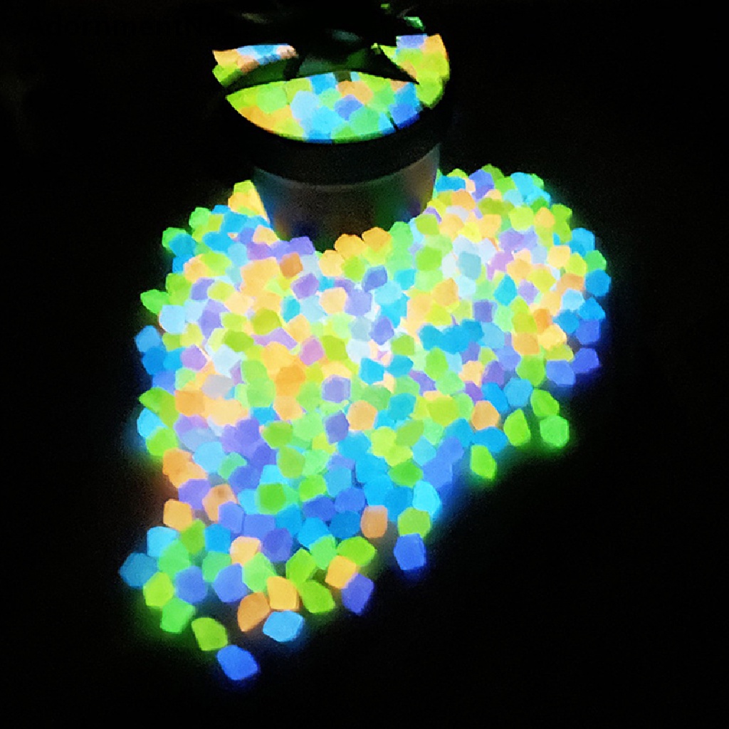 (AdornmentNo1) 50pcs Batu Kerikil Luminous Glow In The Dark Untuk Dekorasi Akuarium Ikan