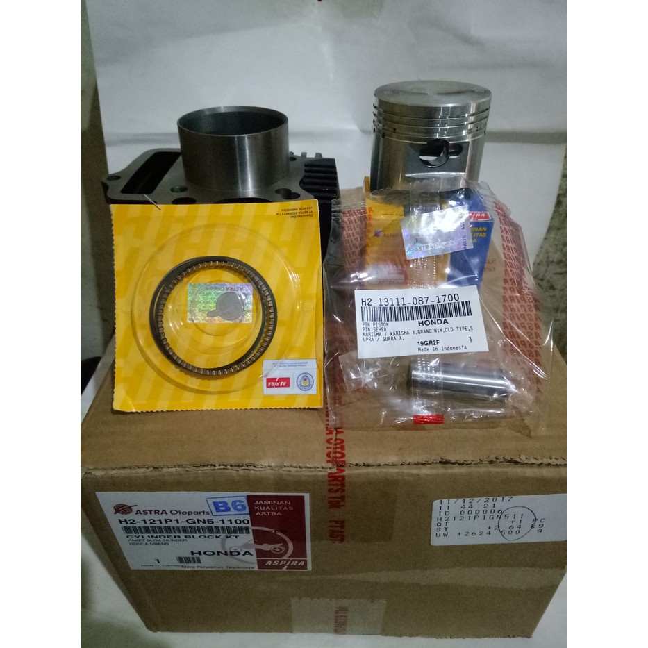 blok block seher dan piston kit grand supra aspira perkakas