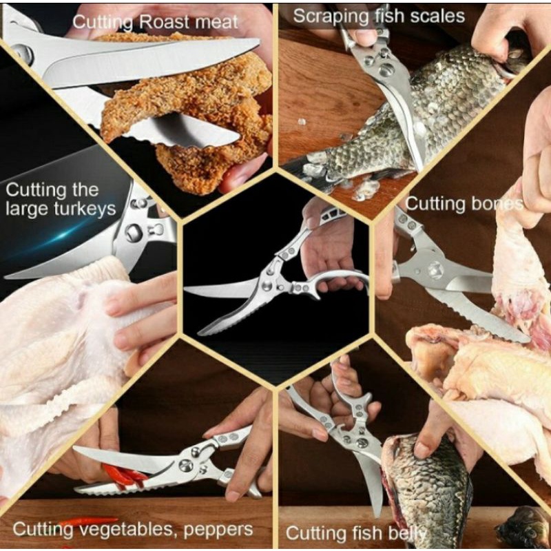 

Gunting Daging Serbaguna Tajam Pemotong Ikan Ayam Sayur Dapur Kitchen-MODEL XC68