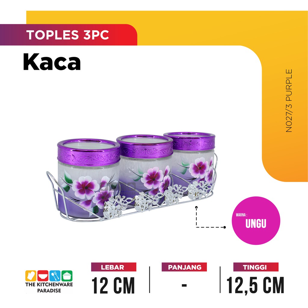 TOPLES MOTIF  BUNGA  WARNA  UNGU  1 SET ISI 3 TOPLES Shopee 