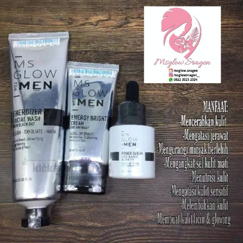 Ms GLow FOR MEN 1 PAKET (3item MsGlow)