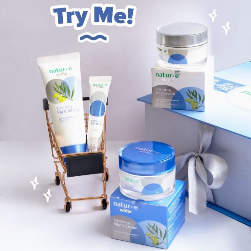 Natur-e white series - Paket Skincare pencerah wajah (Natur-e advanced day cream, Natur-e white seru