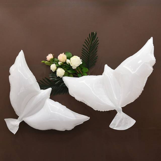 White Dove Balon Foil/Balon Foil Wedding/Balon Gas
