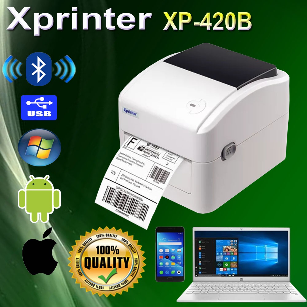 PRINTER BLUETOOTH XPRINTER THERMAL XP-420B BLUETOOTH PRINTER TERMAL LEBEL LABEL BARCODE XPRINTER XP-420B PRINTER RESI PRINTER BARCODE XP-420B PRINTER RESI printer xp-420b xp420b xp 420b
