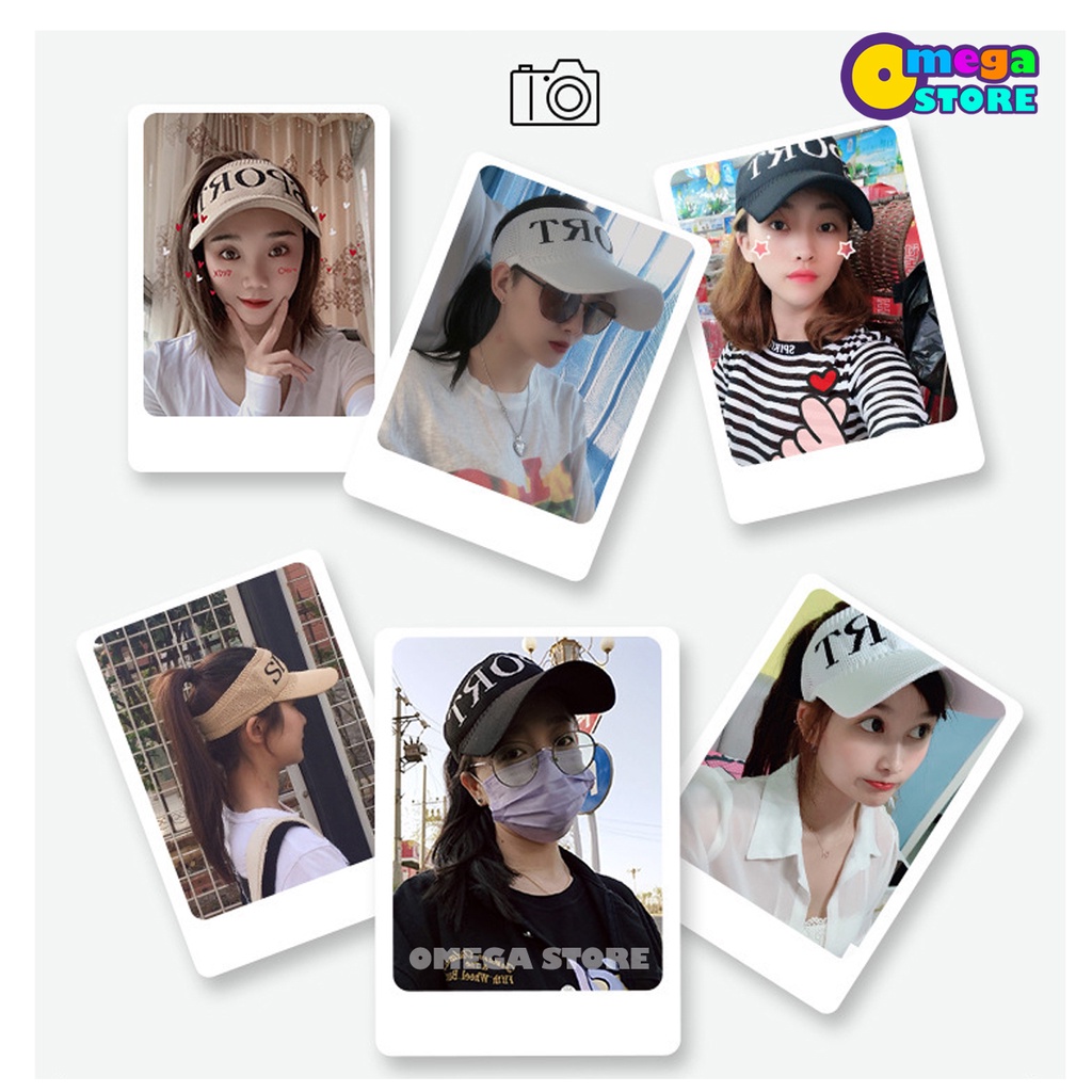 [O&amp;S] Topi Wanita Sport Topi Baseball Sports Knit Visor Topi Olahraga Gaya Korea Bahan Katun Rajut-OS230