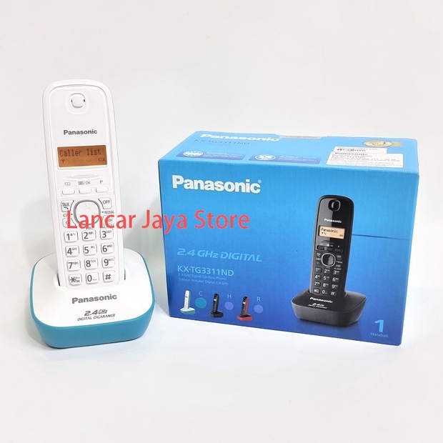 Panasonic Cordless Phone KX-TG3311 Telepon Wireless Panasonic KX-TG3311 - Cyan