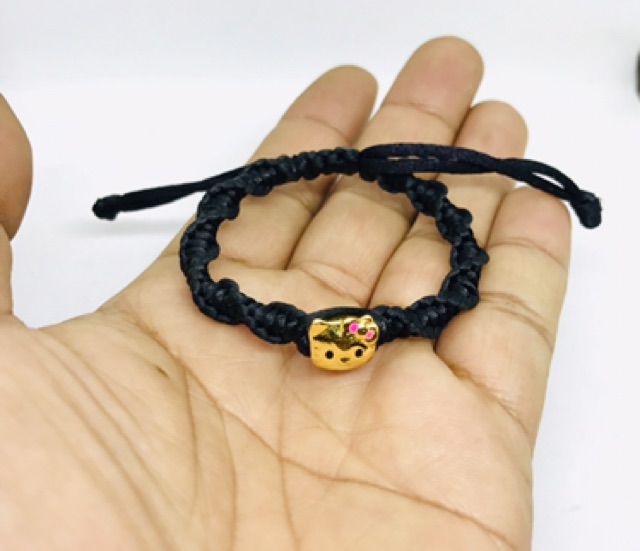 Gelang tangan wanita //gelang rajut  tali // gelang rajut lapis emas