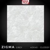 Keramik 40x40 Glossy Zigma dan Zensa Cream/Grey Kw3