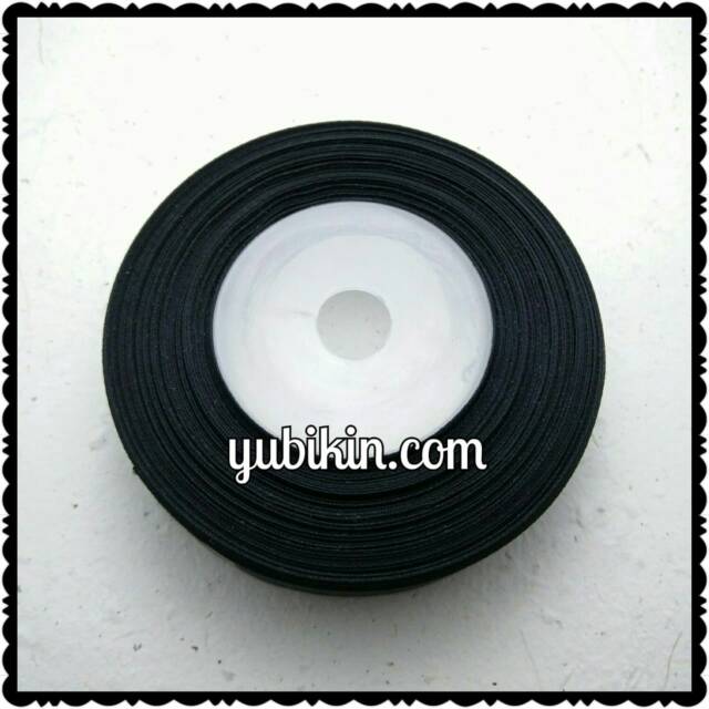 

1 Roll Pita Grossgrain/Garis/Salur 2cm Hitam (3/4 inch)