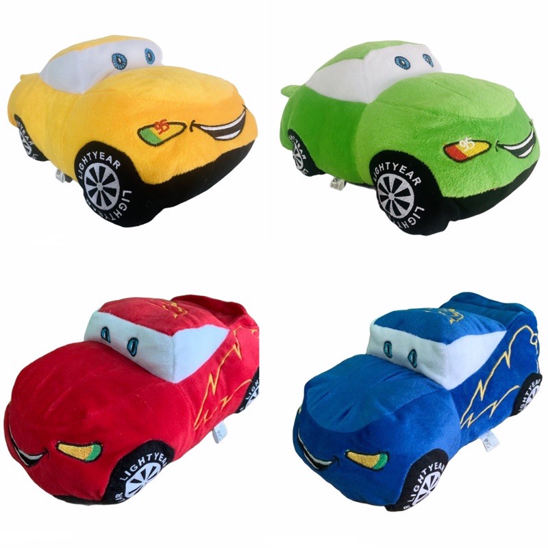 Boneka Mobil Cars Mcqueen Ukuran M Panjang 35cm Berlabel SNI