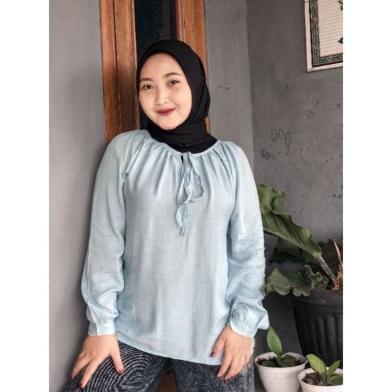 Soomin Blouse Crincle / Premium Atasan Crincle / Nicky Blouse Korean Ld 105