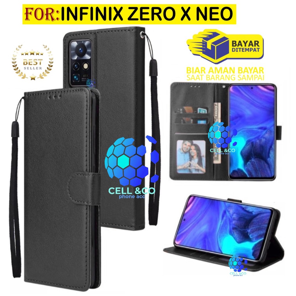 CASE INFINIX ZERO X NEO FLIP COVER LEATHER WALLET PREMIUM FLIP CASE BUKA TUTUP KESING HP CASING FLIP CASE WALLET INFINIX ZERO X NEO