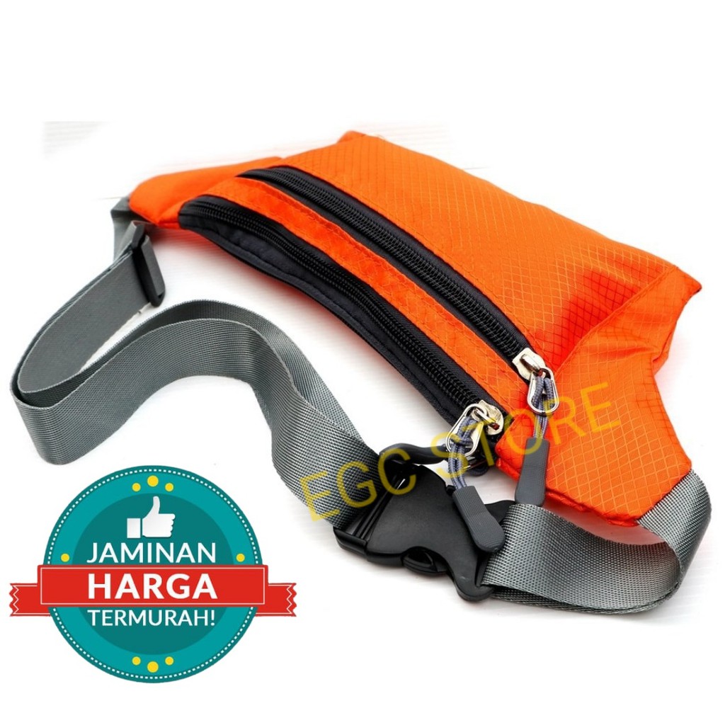 TAS PINGGANG WANITA OLAHRAGA SPORT NYLON IMPOR / WOMEN IMPORT SPORT NYLON WAIST BAG COLOR - 305/370