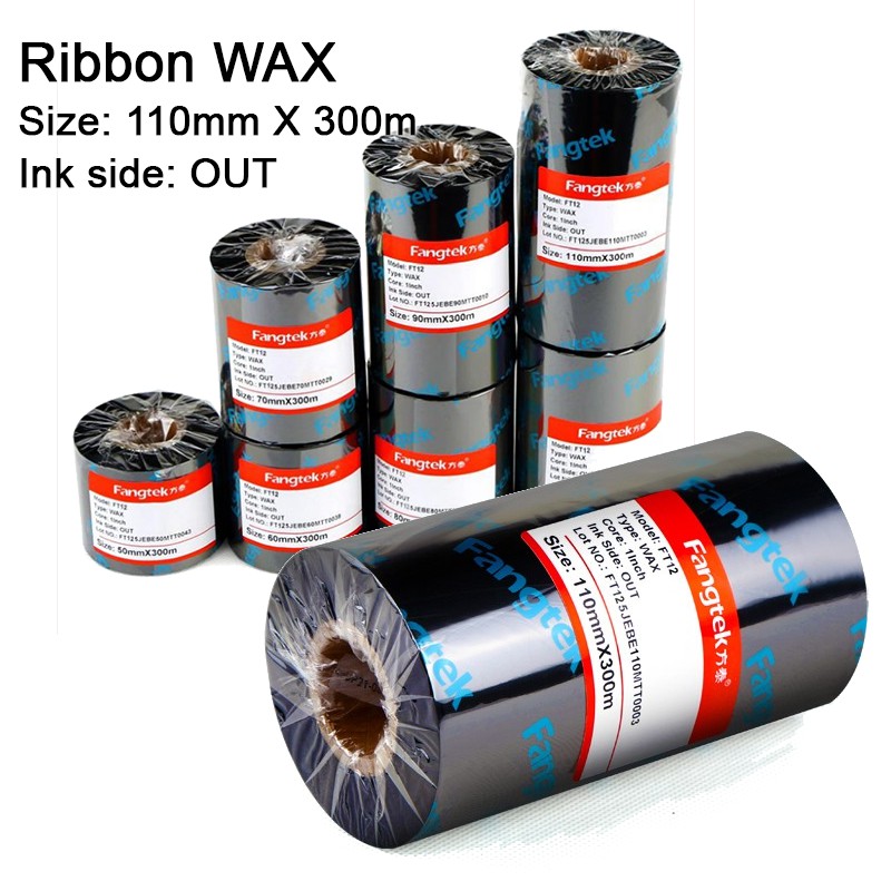 Ribbon WAX Thermal Transfer Ribbon Barcode Label Ink Out 110mmx300m