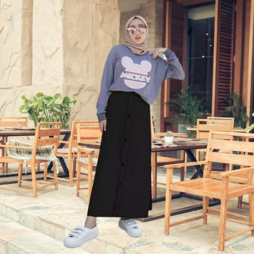 ROK SPAN // ROK KANCING // ROK KEKINIAN// ROK OOTD // CASUAL BUTTON SKIRT / ROK SPAN / MODEL KANCING KEKINIAN