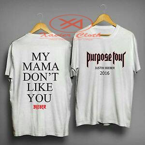 Premium Tshirt Cowo keren - Justin bieber my mama dont like you - purpose tour - xavier cloth