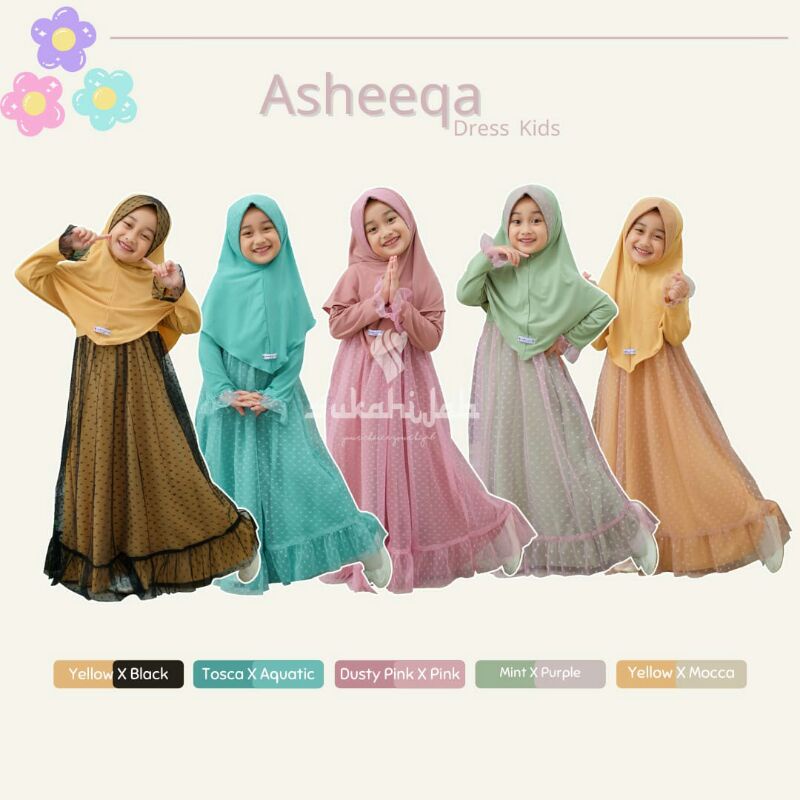 Set Asheeqa Dress Kids by Sukahijab