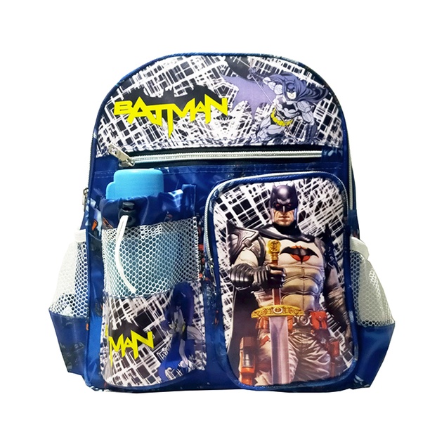 Tas Ransel anak Sekolah PAUD/TK karakter BATMAN free botol // Tas ransel BATMAN