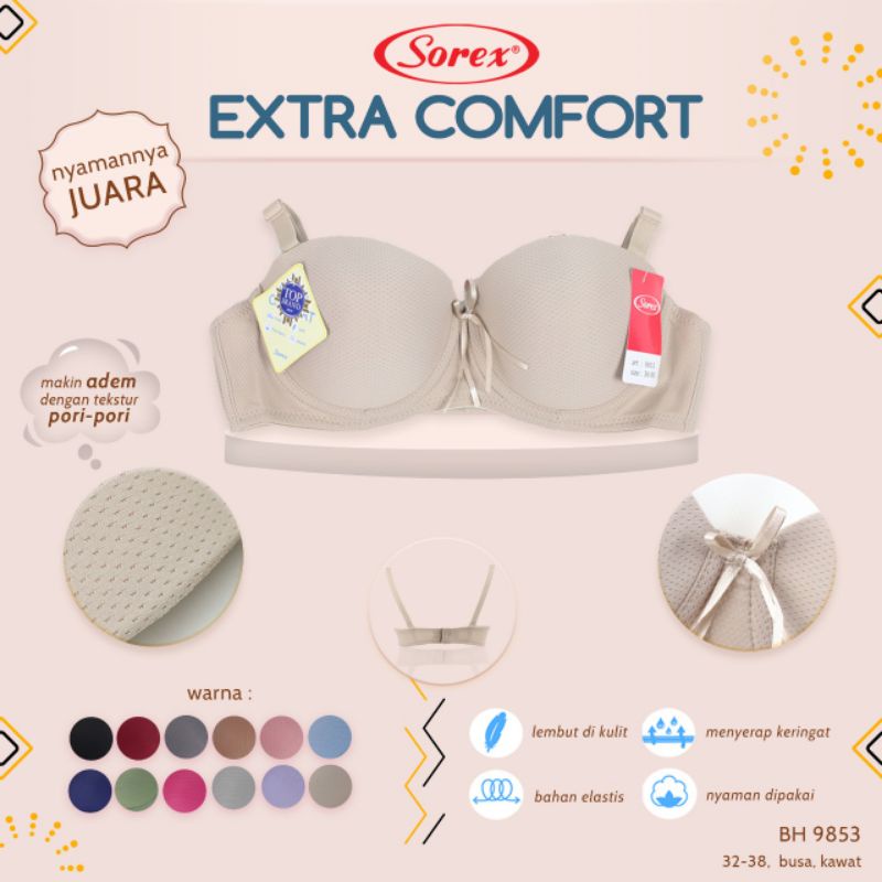 bra Sorex setengah Cup sorex 9853 extra comfort kawat setengah cup