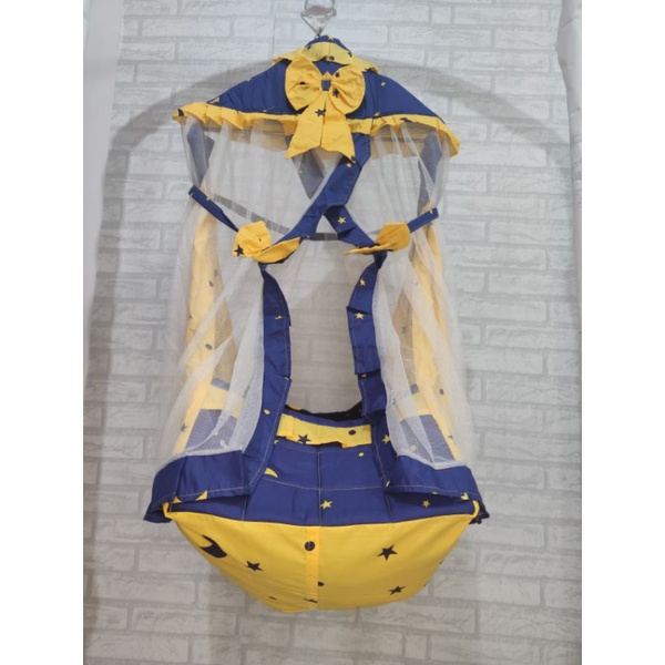 Ayunan Kelambu Karakter 3in1 Model Pita-Dominan kuning