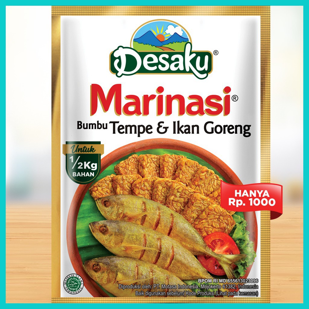 

SS091 Desaku Bumbu Marinasi Ikan dan Tempe Goreng / Desaku Bumbu Instan Marinasi / Desaku Bumbu Masak Marinasi 15g per pcs